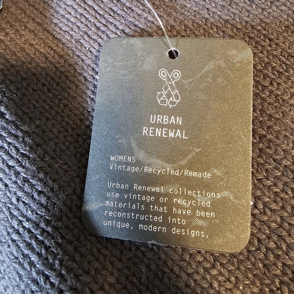 ReMADE By UO Urban Renewal 1995 Denim Patch Sweater, S/M **EACH ONE UNIQUE** - Picture 8 of 9